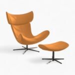 Imola Lounge Chair with Footstool Replica by Henrik Pedersen for BoConcept