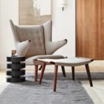 Papa Bear Chair and Ottoman Replica by Hans J. Wegner for Fredericia Furniture - Image 3