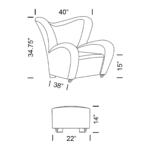 The Tired Man Lounge Chair and Ottoman Replica by Flemming Lassen for Audo Copenhagen - Image 14