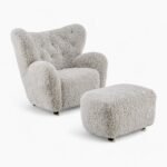The Tired Man Lounge Chair and Ottoman Replica by Flemming Lassen for Audo Copenhagen - Image 6