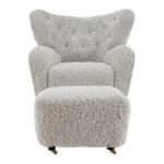 The Tired Man Lounge Chair and Ottoman Replica by Flemming Lassen for Audo Copenhagen - Image 4