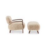 Yeti Sheepskin Armchair and Ottoman Replica by Timothy Oulton for RH - Image 2